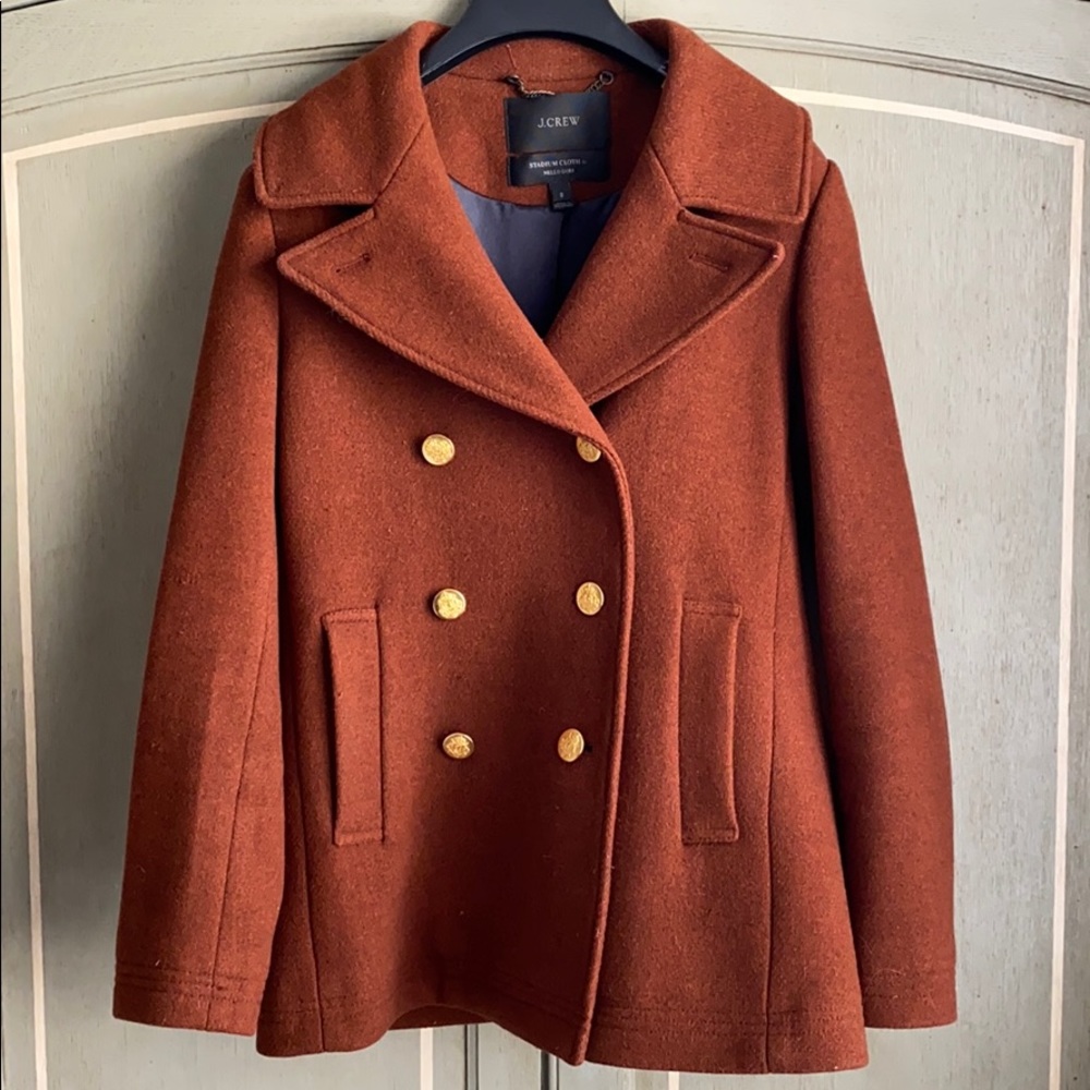 J. Crew Stadium Cloth by Nello Gori Peacoat